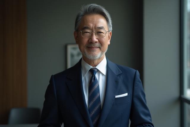 Seoul Sartorial의 마스터 테일러가 정교하게 재단된 현대적인 맞춤 수트를 입고 포즈를 취하고 있습니다.